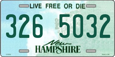 NH license plate 3265032