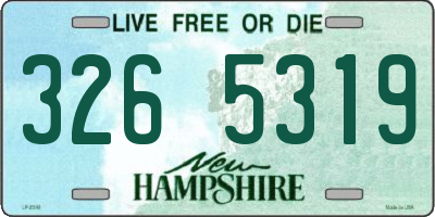NH license plate 3265319