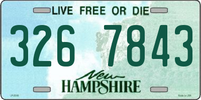 NH license plate 3267843