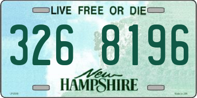 NH license plate 3268196