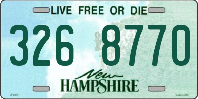 NH license plate 3268770