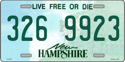 NH license plate 3269923