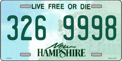 NH license plate 3269998
