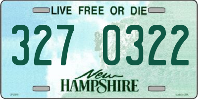 NH license plate 3270322