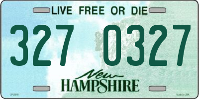 NH license plate 3270327