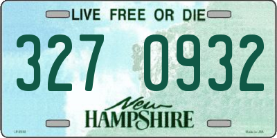 NH license plate 3270932