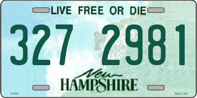 NH license plate 3272981