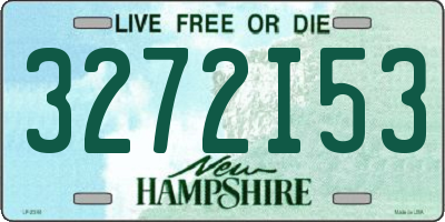 NH license plate 3272I53