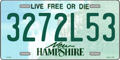 NH license plate 3272L53