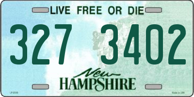 NH license plate 3273402