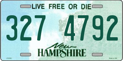 NH license plate 3274792