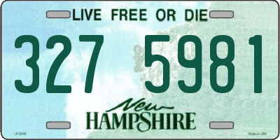 NH license plate 3275981