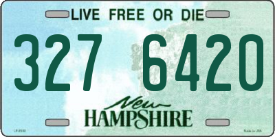 NH license plate 3276420