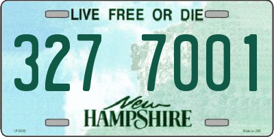 NH license plate 3277001