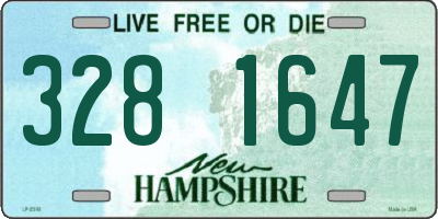 NH license plate 3281647