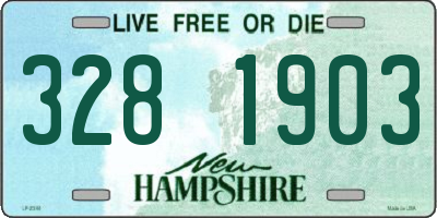 NH license plate 3281903
