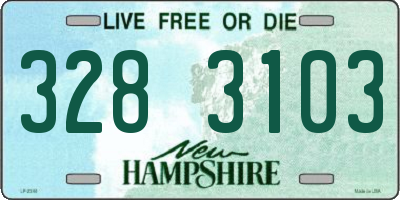 NH license plate 3283103