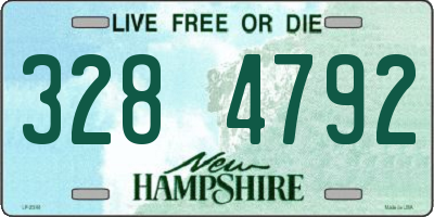 NH license plate 3284792