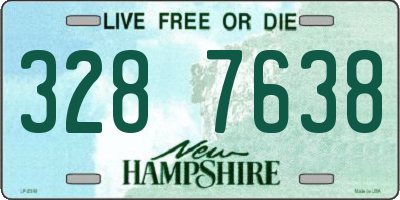 NH license plate 3287638