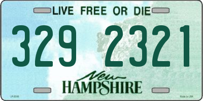 NH license plate 3292321