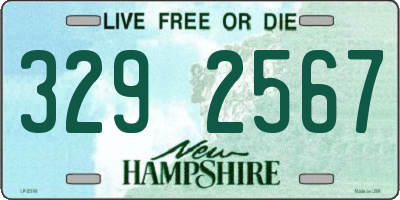 NH license plate 3292567