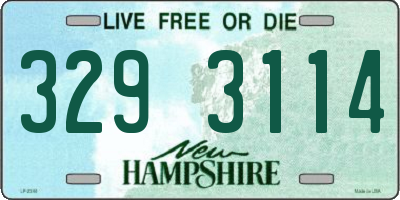 NH license plate 3293114