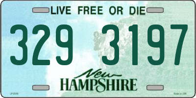 NH license plate 3293197