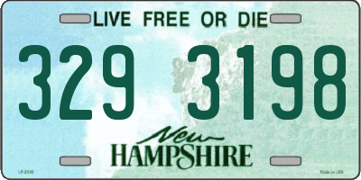 NH license plate 3293198