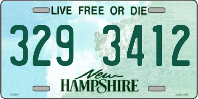 NH license plate 3293412