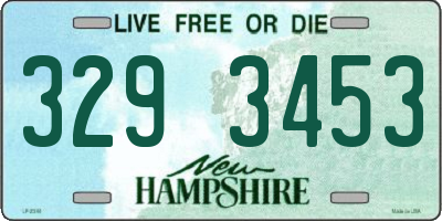 NH license plate 3293453