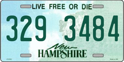 NH license plate 3293484