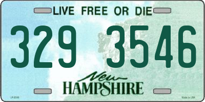 NH license plate 3293546