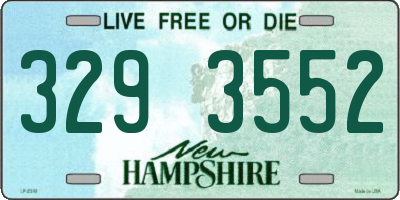 NH license plate 3293552