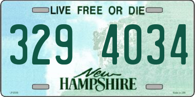 NH license plate 3294034
