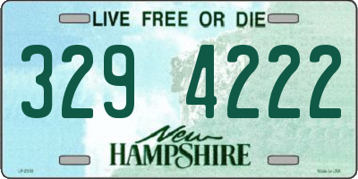 NH license plate 3294222