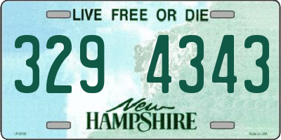 NH license plate 3294343