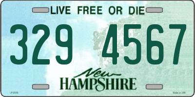 NH license plate 3294567
