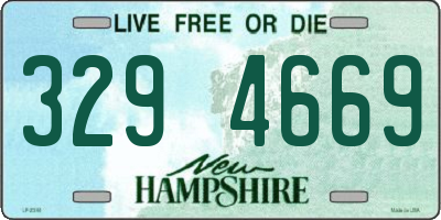 NH license plate 3294669
