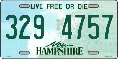 NH license plate 3294757