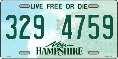 NH license plate 3294759