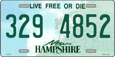 NH license plate 3294852