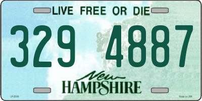 NH license plate 3294887
