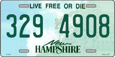 NH license plate 3294908