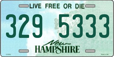 NH license plate 3295333