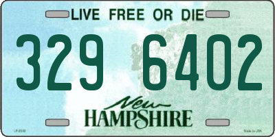 NH license plate 3296402