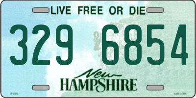 NH license plate 3296854
