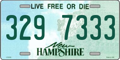 NH license plate 3297333