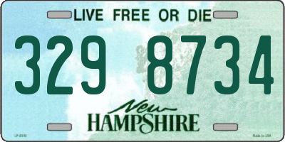 NH license plate 3298734