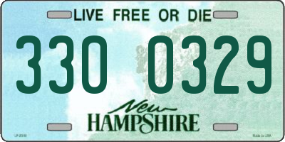 NH license plate 3300329