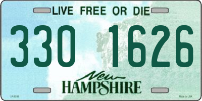 NH license plate 3301626